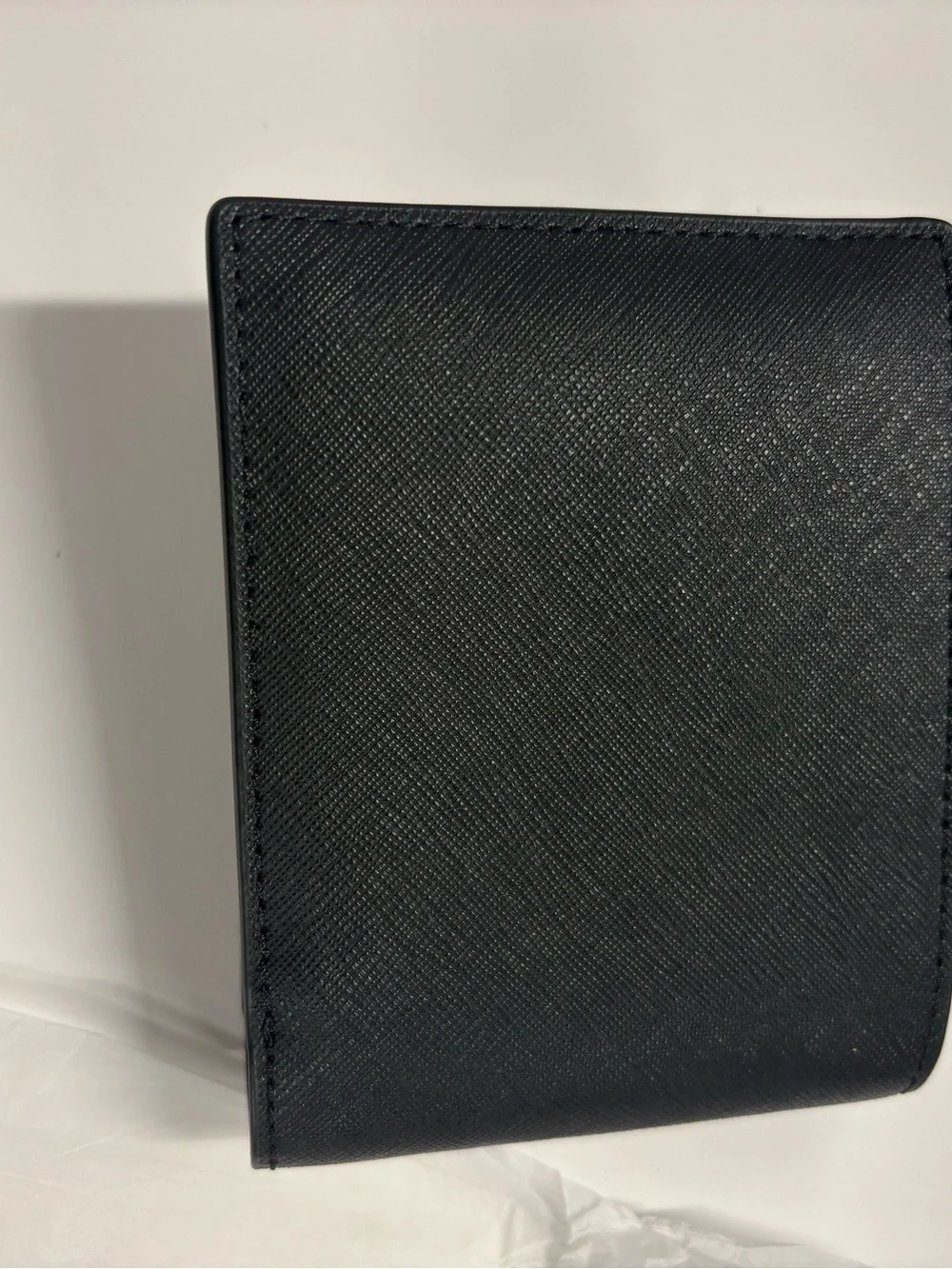Michael Kors Black Textured Leather Card & Key Wallet